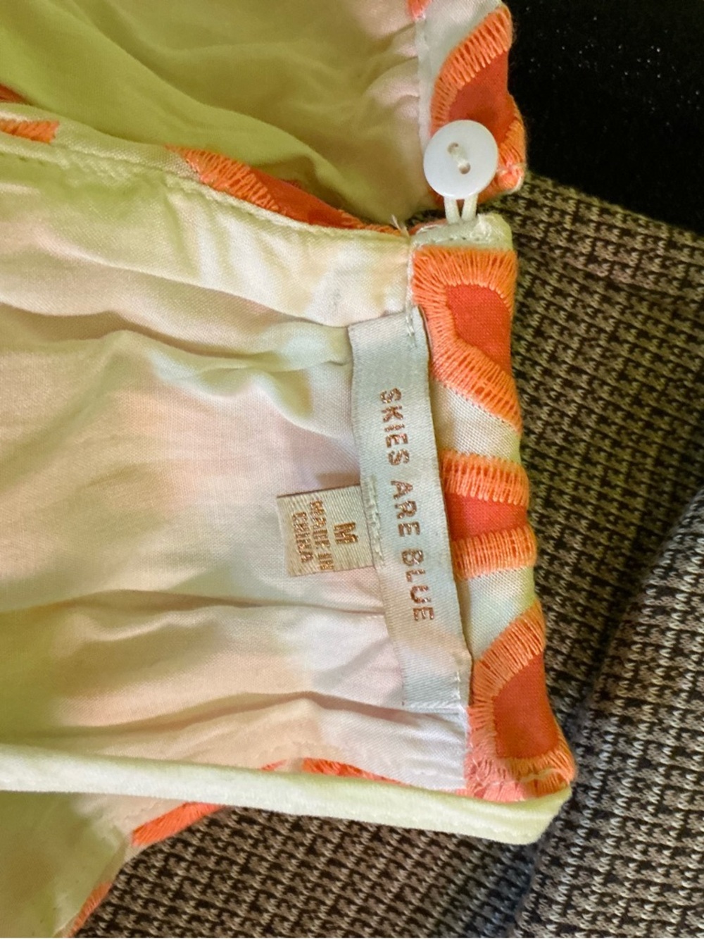 Skies Are Blue White halter dress with Orange Embroidery - Picture 6 of 7